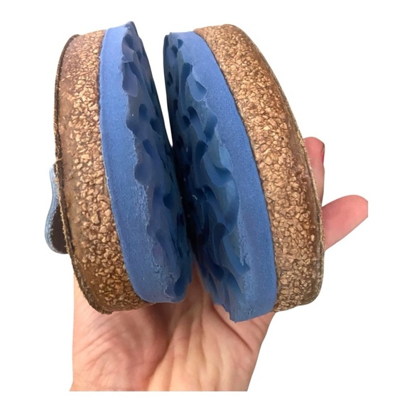 Birkenstock Gizeh Braided Oiled Leather Dusty Blue Sz 37 Regular - Picture 7 of 9